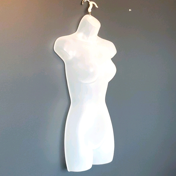 Plastic Hollow Bust Form Display White or Black - Picture 2 of 8